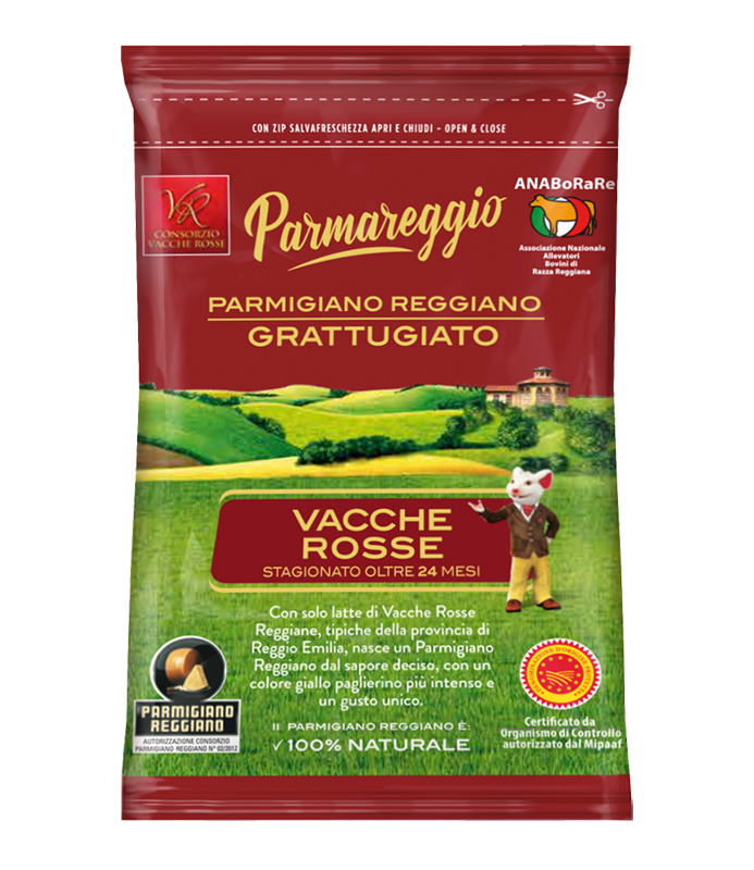 PARMIGIANO REGGIANO GRATTUGIATO VACCHE ROSSE